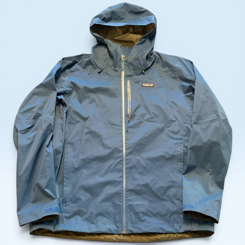 Patagonia H2No Jacket Mens Large Blue Hooded Waterproof Rain Shell 85115 FA20